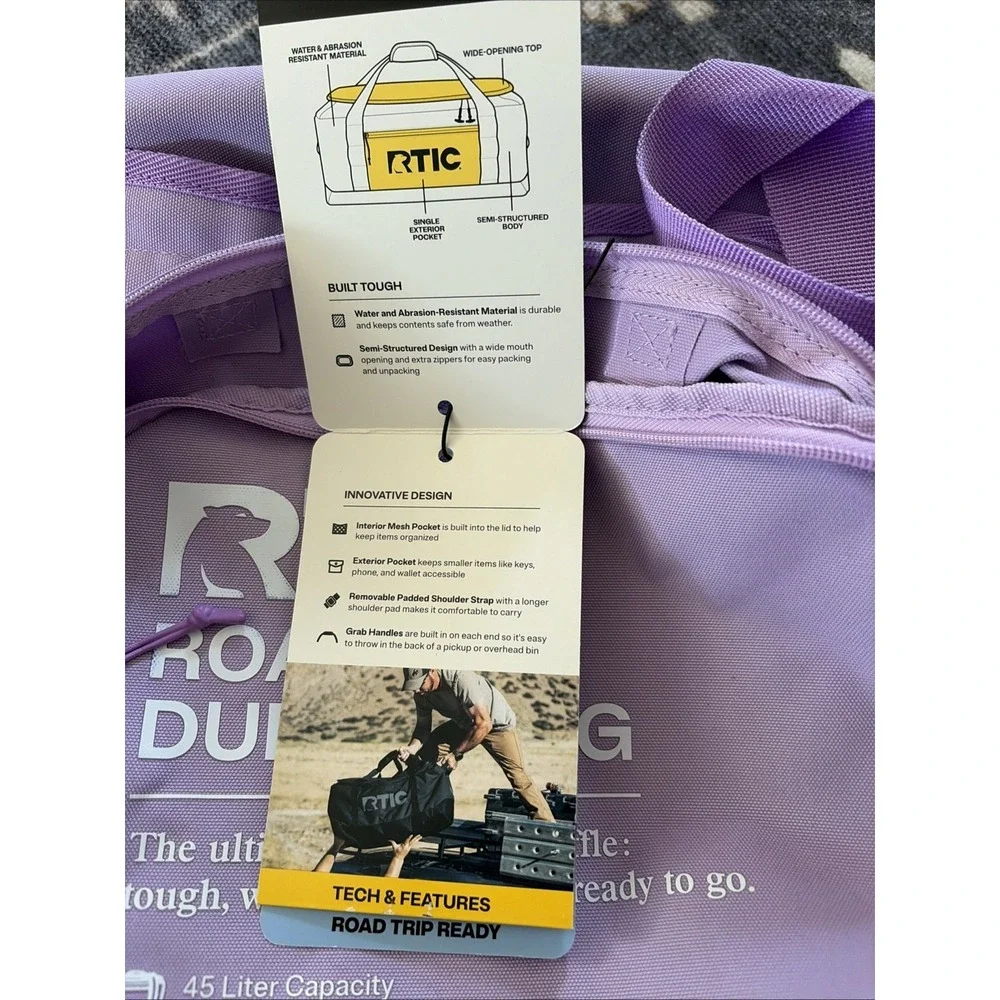 RTIC Outdoors Medium Carry On Structured Collapsible Duffel Bag - Lavender